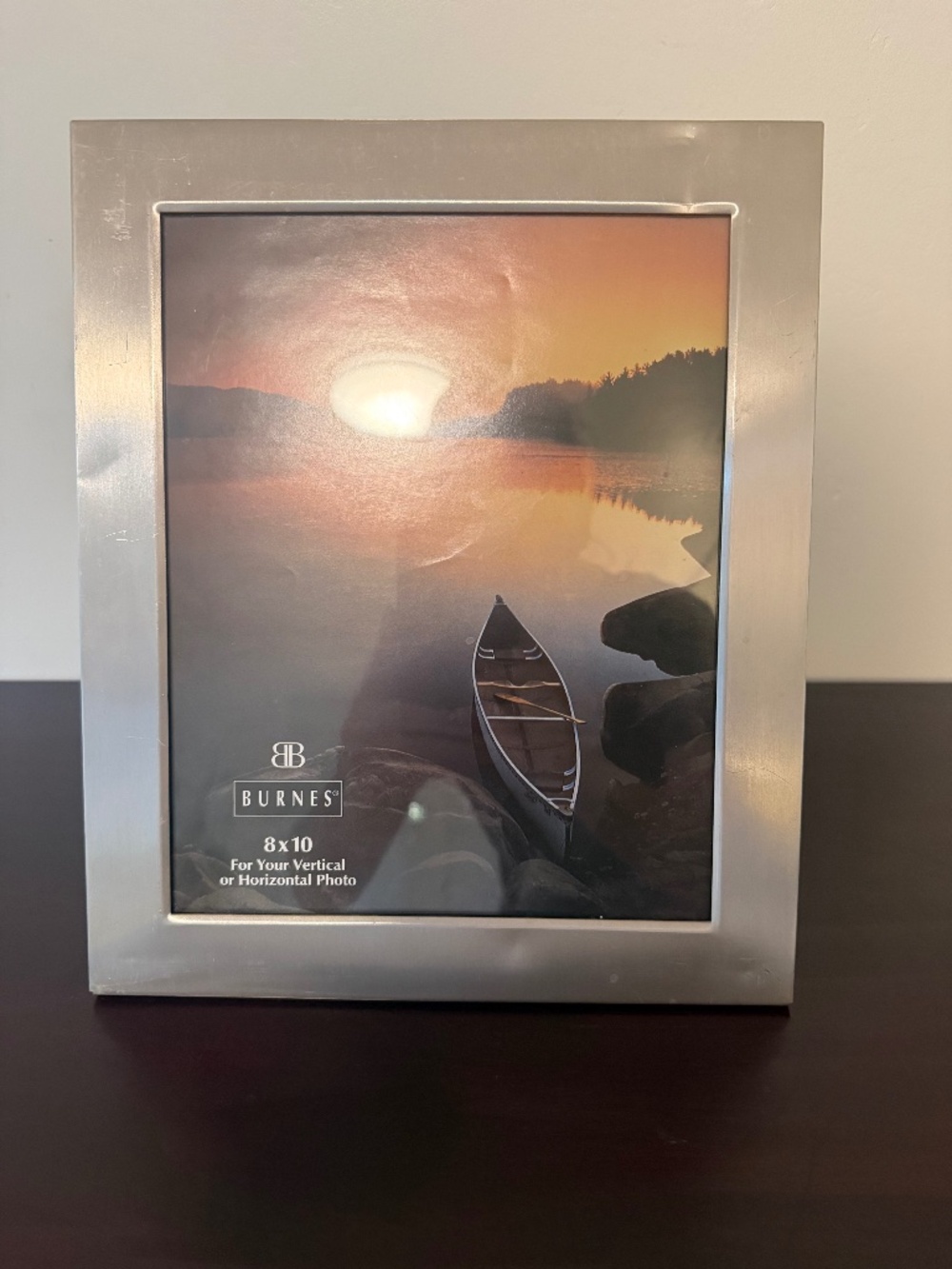 Burnes of Boston Brushed Silver Metal 8x10 Frame